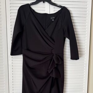 Xscape Black Long Sleeve Dress